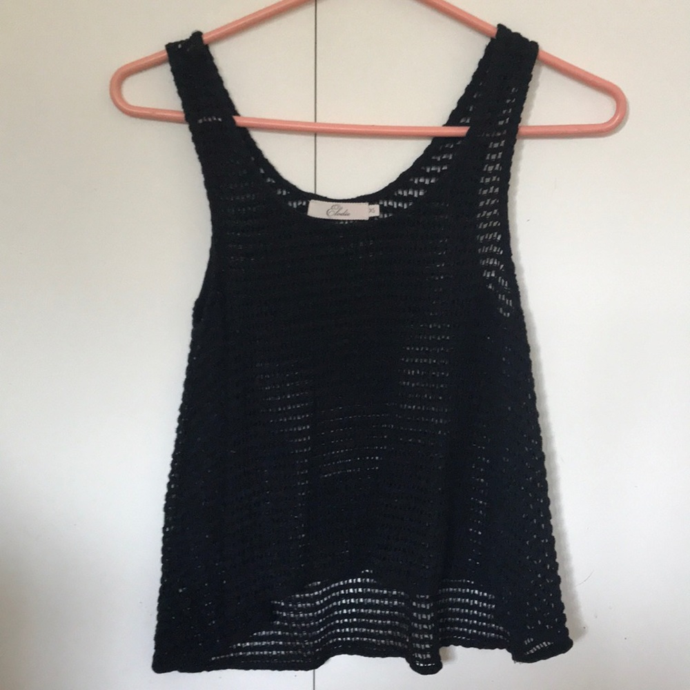 Black Lace Tank Top